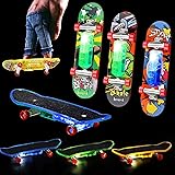 iChosen 9 Pcs Light up Finger Skateboards Toys, LED