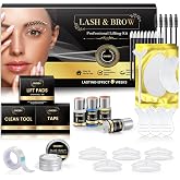 Lash Lift Kit, Eyebrow Lamination Kit, Eyelash Perm Kit, 2 in 1 Professional Eyelash Curling Lash Extension &amp; Eyebrow Lift Kit, Eyelash Lift Kit at Home Diy &amp; Salon, Lasts For 6-8 Weeks (Black)