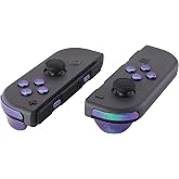 eXtremeRate Green Purple Chameleon Glossy Replacement ABXY Direction Keys SR SL L R ZR ZL Trigger Buttons and Springs, Full Set Buttons with Tools for Nintendo Switch Joycon &amp; Switch OLED Joy con