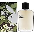Playboy Play It Wild Eau de Toilette Spray for Men, Multi, Oriental Vanilla Fragrance, 3.4 Fl Oz