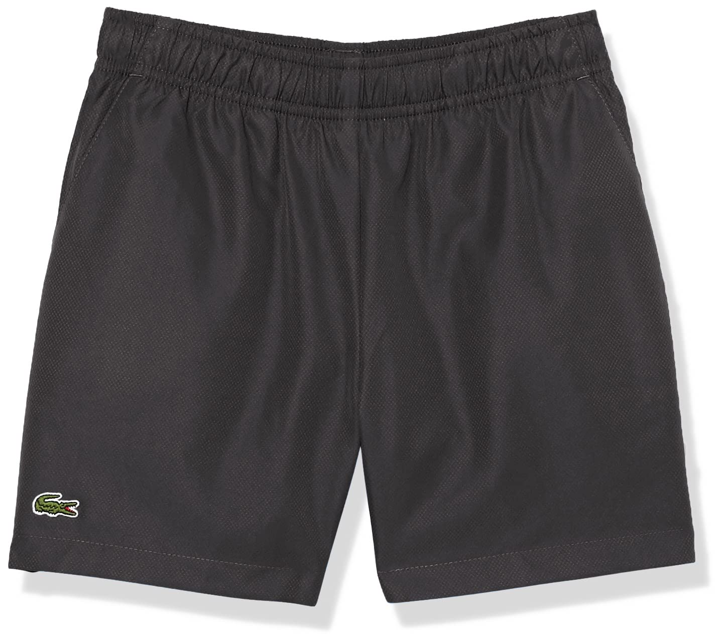 Lacoste Unisex-Child Solid Taffeta Tennis Shorts, Noir, 5T