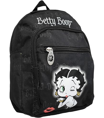 Betty Boop Microfiber Large Backpack with 16 Inches Height (Multi)