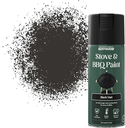 Rust-Oleum Stove & BBQ Spray Paint Black Matt 400ml High Temp