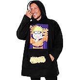 Naruto Oversized Wearable Blanket Teens Men and Women Hoodie Blanket, Fleece Warm Housewear, Loungewear, Anime Gifts