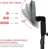 Olsen & Smith 2KW Outdoor Quartz Patio Heater Waterproof IP34 Black view 3