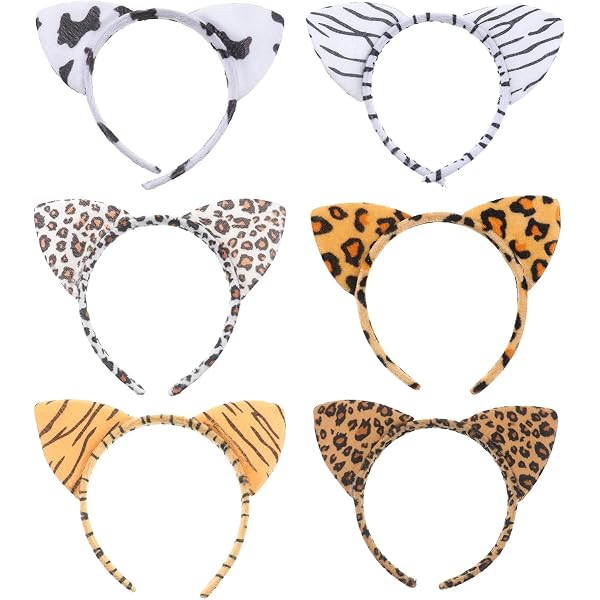 Lot De 10 Serre-têtes Animaux En Peluche – Oreilles De Tigre, Chien, Girafe, Chat, Singe, Lapin, Vache, Éléphant, Grenouille, Corne – Accessoires Cosplay Pour Fêtes Et Carnaval