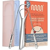 Tongue Scraper for Bad Breath - Stainless Steel Cleaner for Oral Hygiene and Fresh Breath (Small)