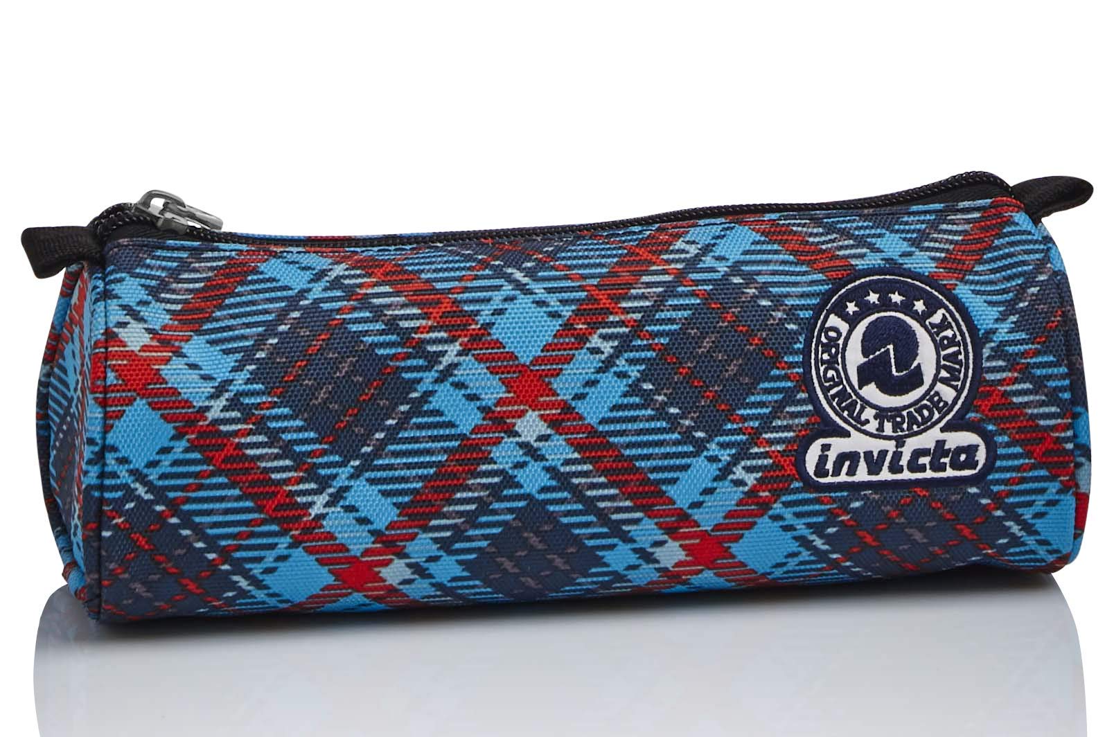 Invicta Pencil case - Pen bag, multicolor, Box for Stationery, Pen Pouch for Teen Girls and Boys, Perfect for School Supplies, blue, TARTAN
