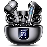 Wireless Earbuds ANC&ENC Bluetooth 5.4 Earphones in Ear Transparency Mode Ear Buds with Dual Noise Cancelling Mic, Deep Bass Stereo Sound, LED Display 36H Playtime Wireless Headphones IP7 Waterproof