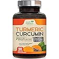 Turmeric Curcumin Supplement 2600mg with Black Pepper Extract 95% Curcuminoids - High Absorption Ultra Potent Turmeric Capsules with BioPerine, Nature's Tumeric Pills for Joint Support - 180 Capsules