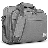 Solo New York Briefcase - Laptop Carrying Bag for Women & Men, Brief for Travel & Work, Front Zippered Pocket, Adjustable Shoulder Strap, Fits 15.6" Computer - Re:New, Gray