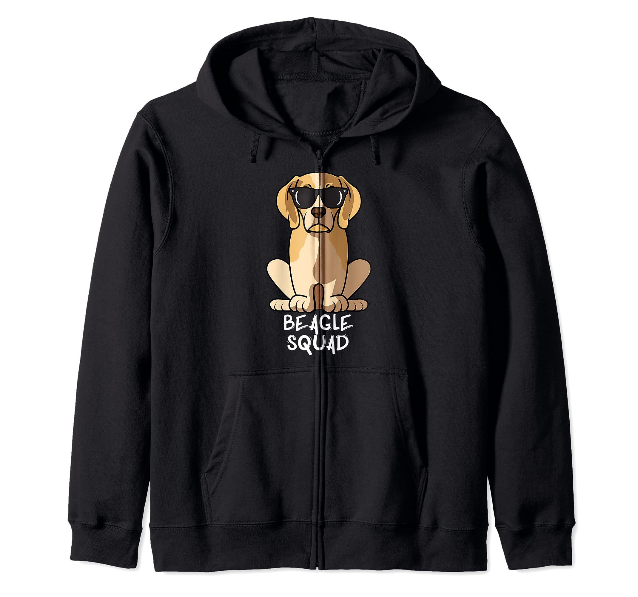 Cool Beagle Squad Dog Mom Dog Dad Zip Hoodie