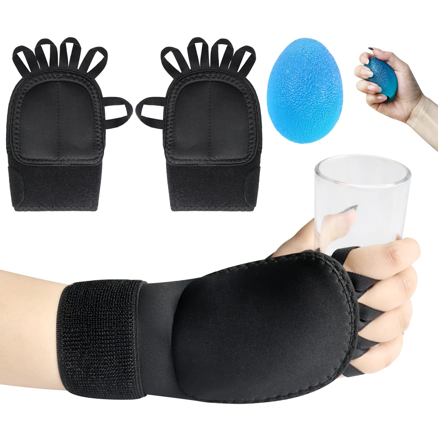 Photo 1 of 2 Pack Weighted Gloves for Tremors, Improved Hand/Wrist Mobility, Adjustable Hand Stability Aid for Parkinson's Patients, Writing Stability & Strengthening, Hand Grip Strength Trainer