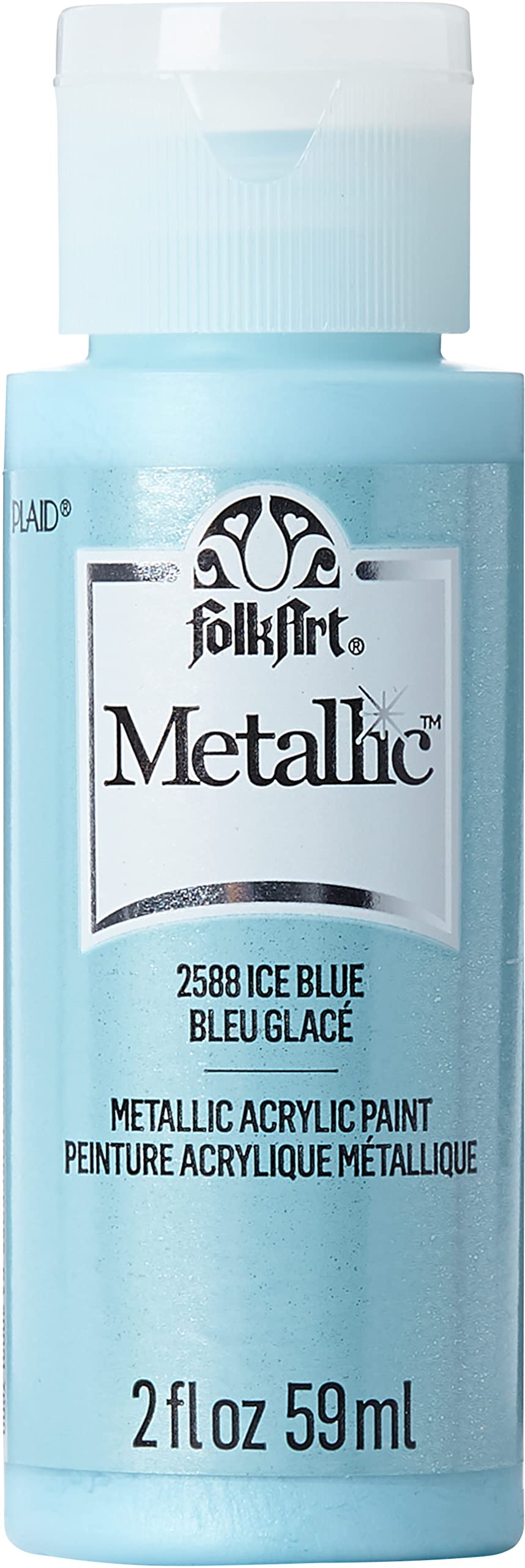 FolkArt Acrylic Paint, Metallic Ice Blue, 2 oz
