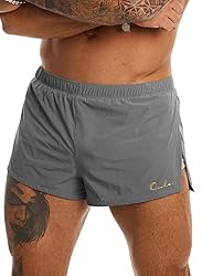 Ouber Men's Running Shorts with Liner 2'' Workout