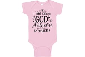 AIDEN'S CORNER Proof God Answers Our Prayers Cute Handmade Pregnancy Announcement or Baptism Christening Clothes