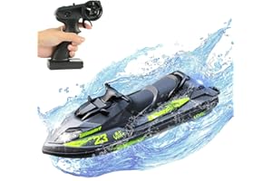 Cheerwing UDI023 RC Boat for Kids & Adults, 20KM/H Vortex Jet Remote Control Boat for Pools and Lakes, Gray