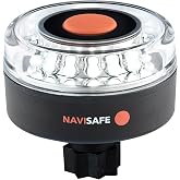 NAVISAFE Navilight 360 White LED Navigation Light, Railblaza Base | USCG approved, 2 NM visibility. Waterproof, floating light with 5 modes. Requires a compatible Railblaza StarPort mount.