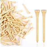 Guirnd 150PCS Professional Wooden Golf Tees 2 3/4 inch Biodegradable Bamboo Golf Tees, Stable and Reliable, Available in Natural Color