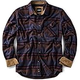 CQR Men's 100% All Cotton Button Down Flannel Shirts, Long Sleeve Brushed Warm Soft Casual Outdoor Plaid Shirt
