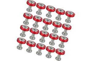 ACROPIX 20 Pcs Car Motorcycle Red M6 Fender Bumper Washer Bolt Nuts Kit Aluminum Alloy Engine Bay Fastener Car Parts
