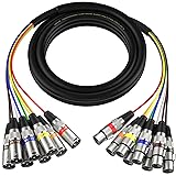 EBXYA 10ft 8 Channel XLR Snake Cables - 8 Colored