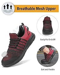 Suvysoo Steel Toe Shoes for Men Safety Puncture