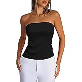 Arach&Cloz Women's Silk Blend Non See Through Non Slip Summer Spring Casual Tube Top 2026
