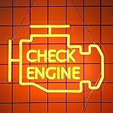 Goneons Check Engine Neon Sign Garage Neon Light for Wall Decor,Dimmable & Powered by USB LED Check Engine Light Sign for Car Room Car Repair Shop Workshop Party Decor Game Room Man Cave Birthday Gift