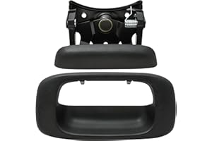 DEAL AUTO ELECTRIC PARTS DEAL Rear Truck Bed Tailgate Handle & Bezel/Cover (Includes Rod Clips) Replacement Kit, Compatible with 1999-2007 Chevy Silverado GMC Sierra 1500 2500 3500, Textured Black, Replaces# 15997911 15228539
