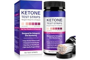 PULLING OIL Ketone Urine Test Strips for Home & Travel | 40-Second Results, Color Chart Included | 150-Count Tube for Ketosis