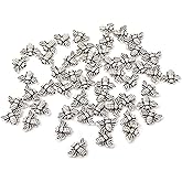 Honbay 50PCS 9x12mm Bee Spacer Beads for Earring, Bracelet, Anklet, Necklace, Pendant, etc