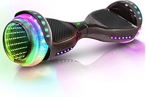 Emaxusa Hoverboard for Kids Ages 6-12, Self Balancing Scooter with Led Lights and Built-in Bluetooth Speaker, UL Safety Certified