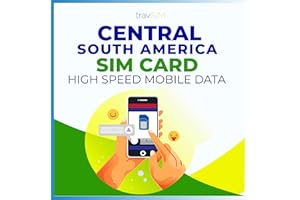 travSIM Central South America SIM Card for Valid 30 Days | 10GB Mobile Data | Colombia Brazil Nicaragua Panama Costa Rica Peru El Salvador Chile Guatemala Uruguay SIM Card