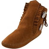 Minnetonka Women's Two Button Softsole Leather Ankle Boot