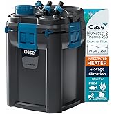 OASE BioMaster 2 Thermo 250 Canister Filter for Aquariums &ndash; External Aquarium Filter with Built-in Heater &ndash; EasyClean Pre-Filter, Quiet Operation &ndash; Freshwater &amp; Saltwater, Up to 70 Gallons