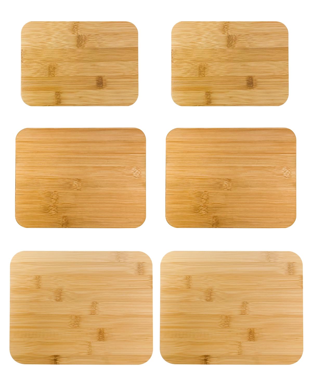 Photo 1 of 6 Pack Replacement Lid for Pyrex, Rectangle Wooden Storage Cover Lids Replacement for Pyrex (2) 7212-PC 11-Cup, (2) 7211-PC 6-Cup, and (2) 7210-PC 3-Cup? Container Not Included?