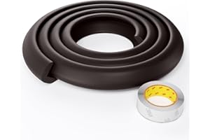 Soft Corner Guards by Skyla Homes - Squishy Protectors from Sharp Furniture Edges - Multipurpose High Resistant 3M Adhesive - Baby Proofing Protector Guard for Table Edge Child Safety (7 ft, Brown)