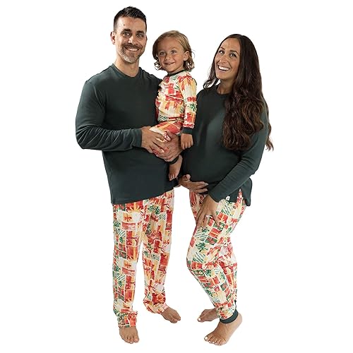 Burt's Bees Baby Family Matching Holiday Pajamas - Organic Cotton PJs for Infants, Toddlers, Kids, Men, and Women