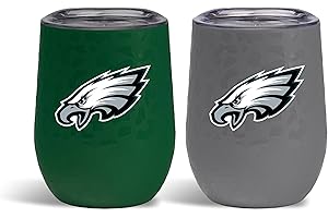 The Memory Company Officially Licensed NFL 2-Pack Home/Away Leopard SS Stemless Wine Tumblers