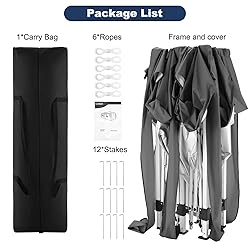 TOOLUCK 10x20 Pop Up Canopy Tent Waterproof Outdoor