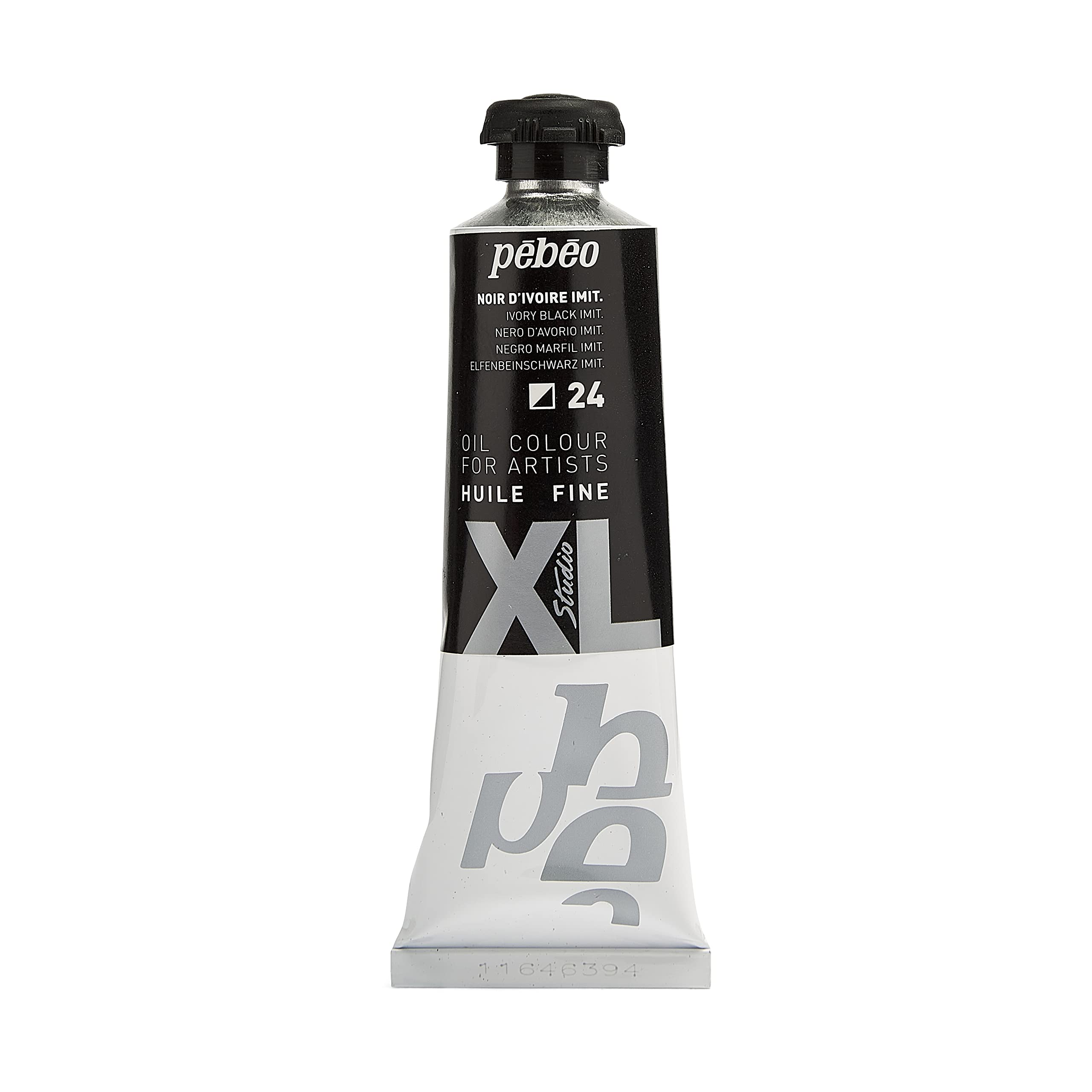 Pébéo - Fine Oil XL 37 ML - Black Oil Paint - Pebeo Oil Paint - Ivory Black 37 ml