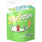 YumEarth Organic Sour Littles Chewy Candy - Allergy Friendly (Top 9 Free), No Artificial Dyes, Non GMO, Gluten Free, Vegan Ca
