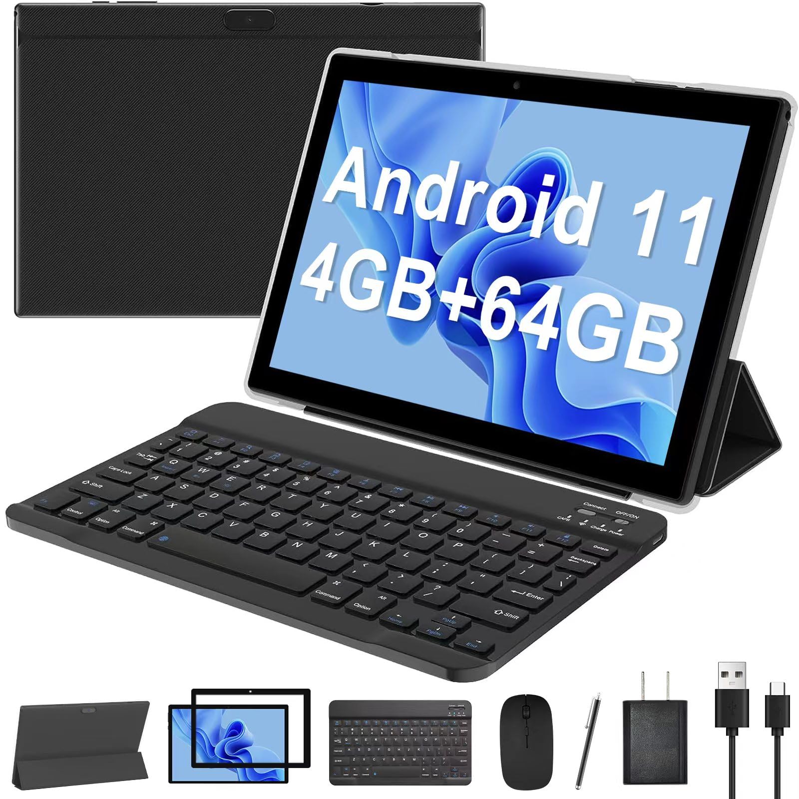 Mua YQ10S 10.1 Inch Tablet Computer With 4GB RAM, 64GB ROM, Dual Cameras, Bluetooth Keyboard