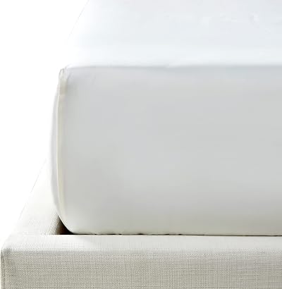 NTBAY 500 Thread Count Egyptian Cotton Fitted Sheet Super King White
