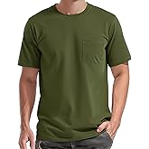 EKLENTSON Men's Cotton Pocket T-Shirts Short Sleeve Summer Tee Shirts Crew Neck Lightweight Basic Tees Casual Plain Tops