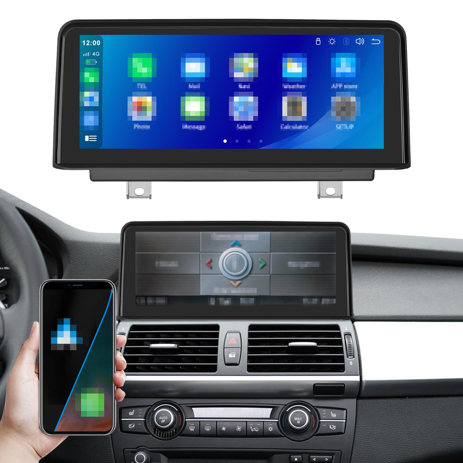Photo 1 of 10.25" Wireless CarPlay Screen for BMW X5 E70 X6 E71 2007-2009 CCC System Android Auto Support Siri/Bluetooth/Rear Camera Car Audio Receiver