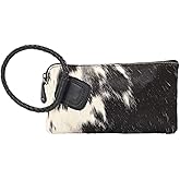 Merbaa Beauty Clutch - Elegant Handcrafted Cowhide Hairon and Leather Clutch with Comfortable Handles