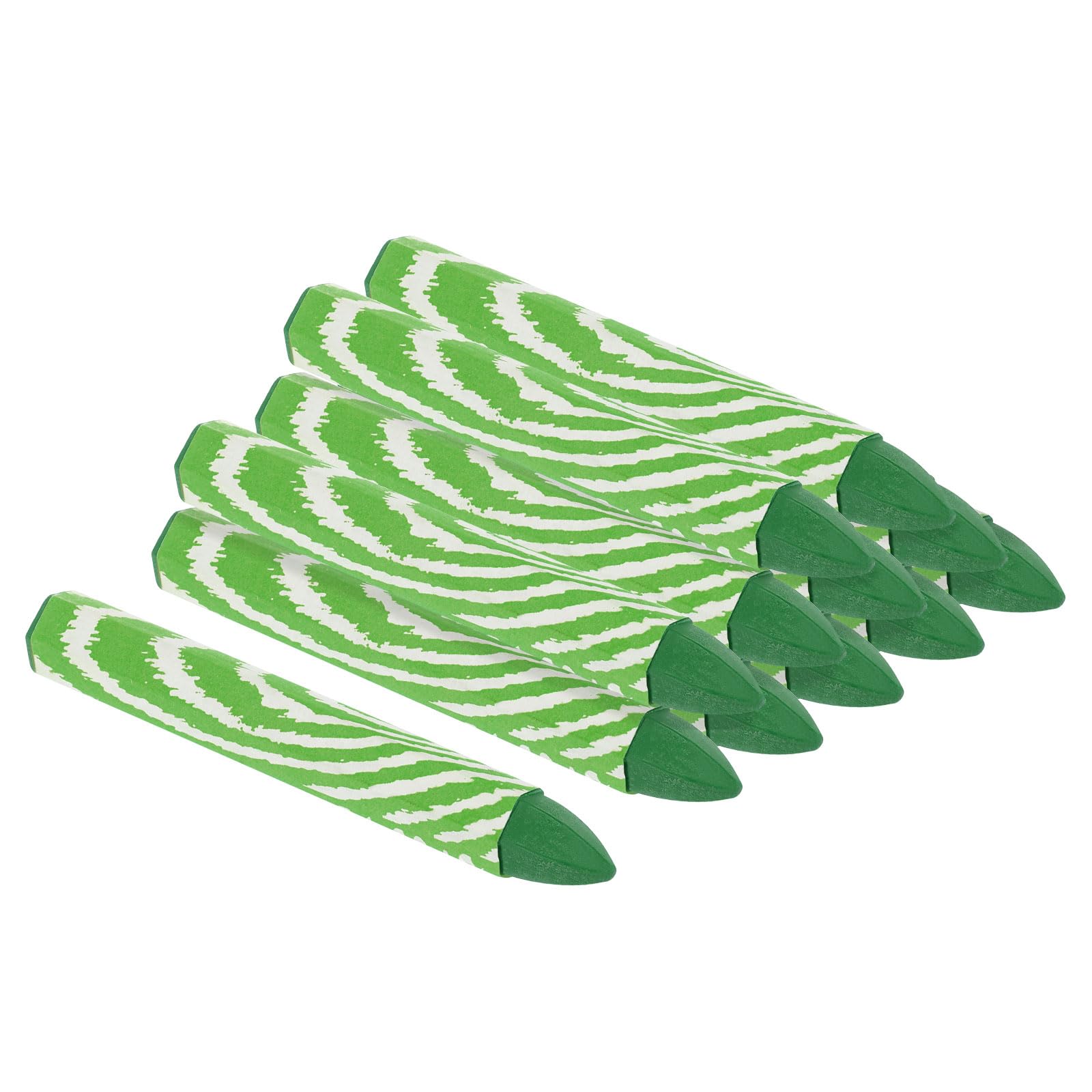 PATIKIL Lumber Marking Crayons, 12 Pack 4"x0.55" Hex Wax Tire Marker Drawing Crayons for Wood, Glass, Ceramics, Cartons, Cloth, Stone, Green