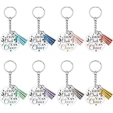 Xiahuyu 8 Pcs Cheer Team Gifts Bulk Cheer Keychains Cheerleader Keychain Inspirational Cheerleading Gifts for Girls Women Team Coach Cheerleading Accessories Stuff